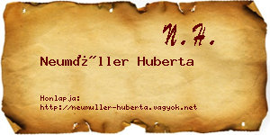 Neumüller Huberta névjegykártya